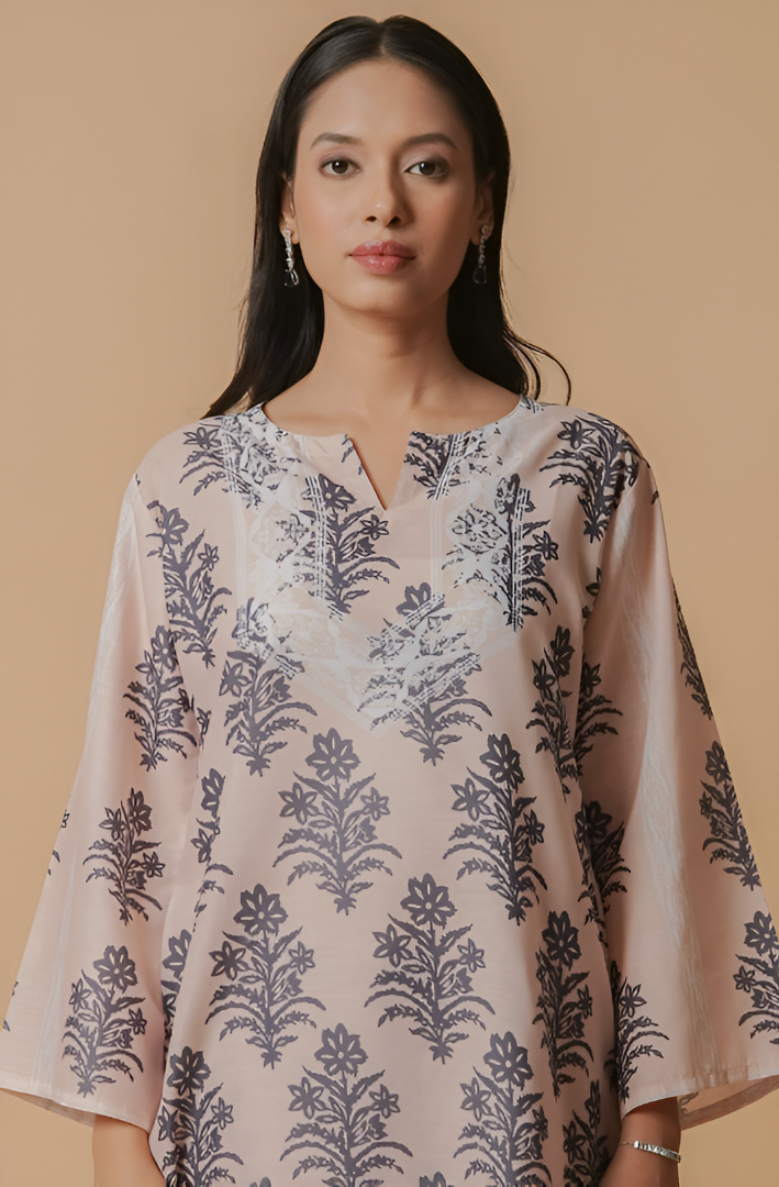 Pari- Kurtis set Bandhani printed kurti top with round neck