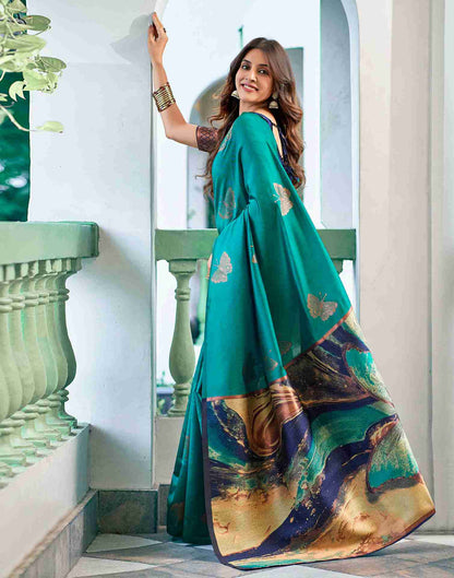 Elegant Purple Digital Printed Saree with Matching Blouse