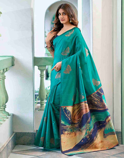 Elegant Purple Digital Printed Saree with Matching Blouse