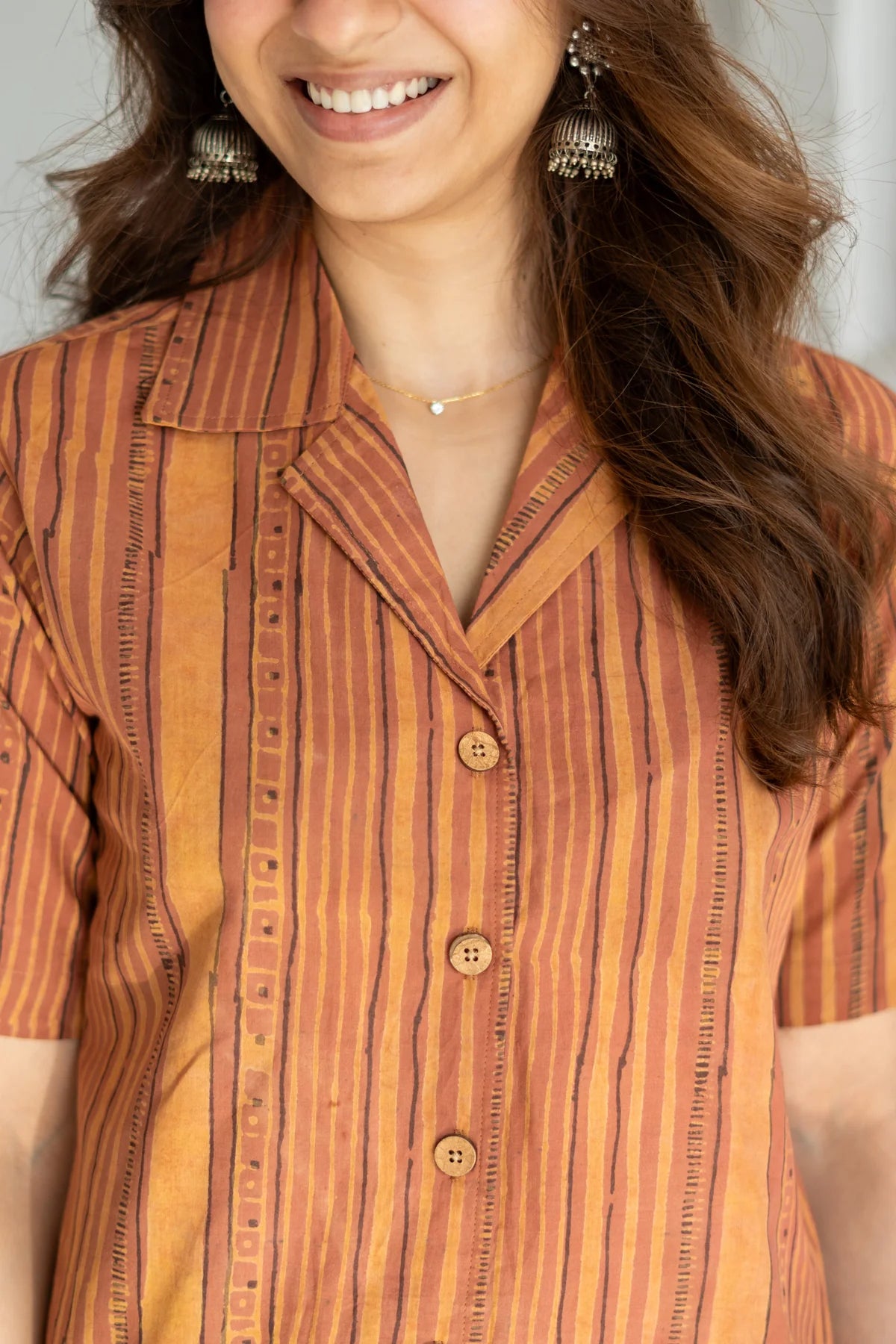 Ani- Women’s Striped Shirt-Style Tunic