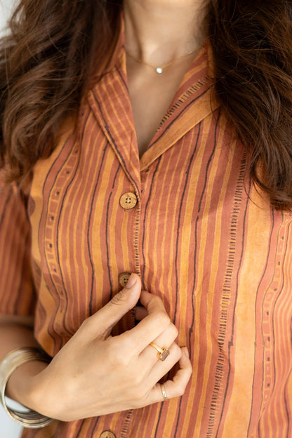 Ani- Women’s Striped Shirt-Style Tunic