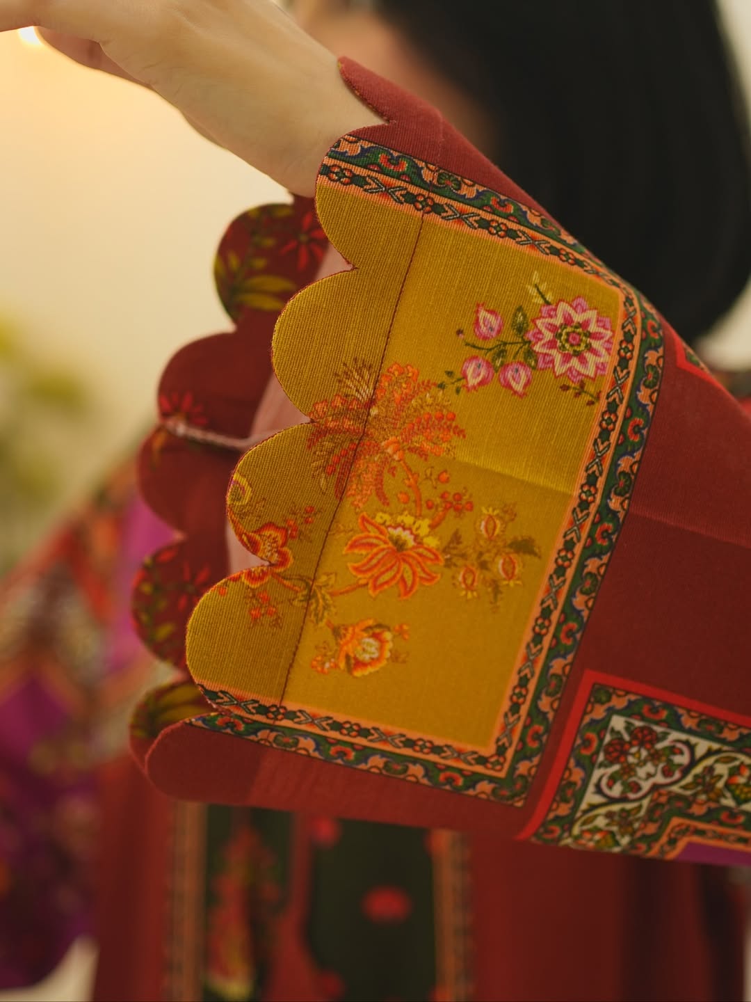 Anary- Rust Patchwork Printed Kurti Set