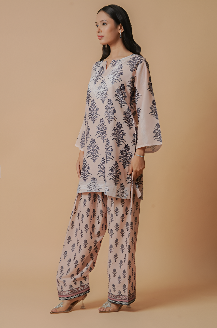 Pari- Kurtis set Bandhani printed kurti top with round neck