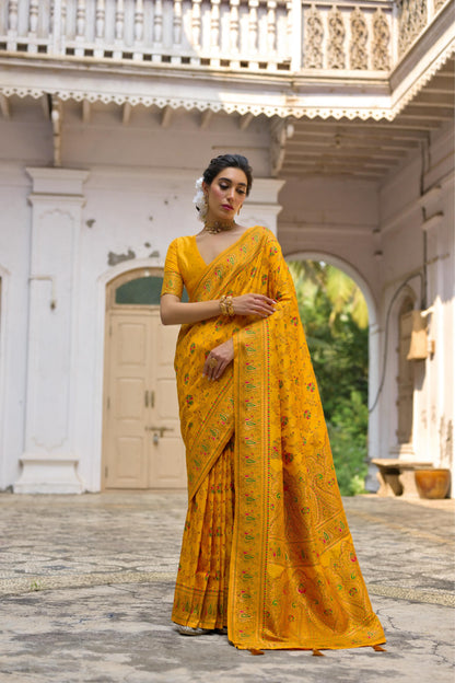 Taj - Andaaz – Rich Zari Silk in Emerald Glow