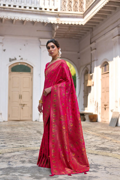 Taj - Andaaz – Rich Zari Silk in Emerald Glow