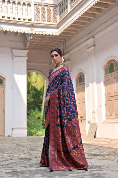 Taj - Andaaz – Rich Zari Silk in Emerald Glow
