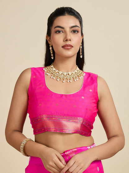 Noir- Soft Silk Saree with Copper Zari Motifs