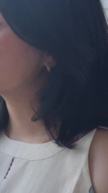 Women’s Beige Sleeveless Floral Printed A-Line Dress with Pockets