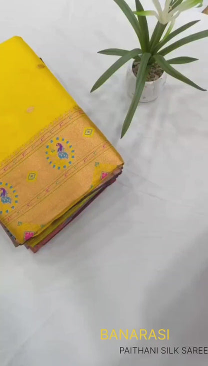 Noir- Soft Silk Saree with Copper Zari Motifs